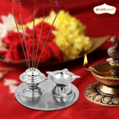 Shubhkart Mini Agarbatti Diya Thali