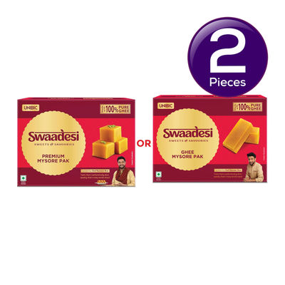 Unibic Swaadesi Premium Mysore Pak Box 180 g Combo