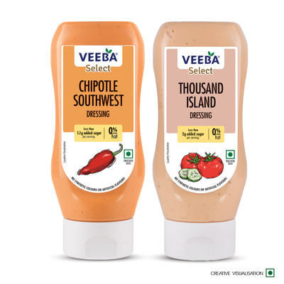 Veeba Thousand Island Dressing (300g) & Veeba Chipolte Southwest Dressing (300g) Combo