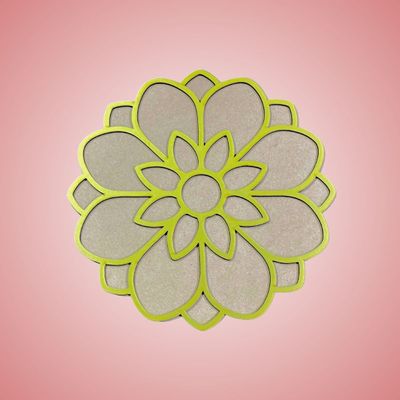 DiaCraft Rangoli Stencil - Multicolor | 6 x 6 Inch