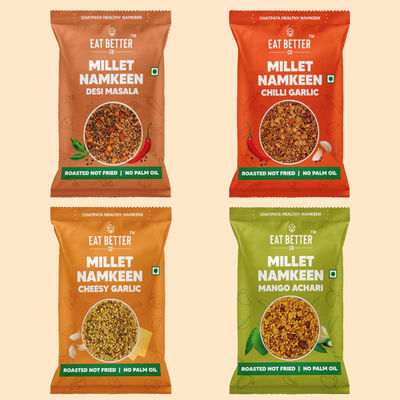 Millet Namkeen - Healthy Snacks Combo - 4 Flavours - Eat Better Co