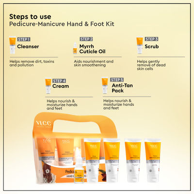 Vlcc Diamond Single Facial Kit(60gms) & Vlcc Pedicure-Manicure Hand & Foot Care Kit(1pc) Combo