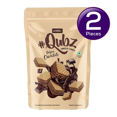 Unibic Wafer Belgium Chocolate Qubz 120 g Combo