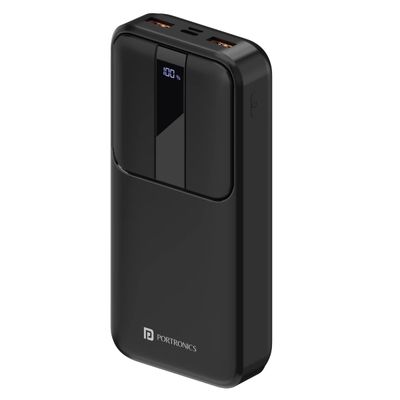 Portronics Power D 20K 20000 Mah Power Bank With 22.5W Max Output - Black