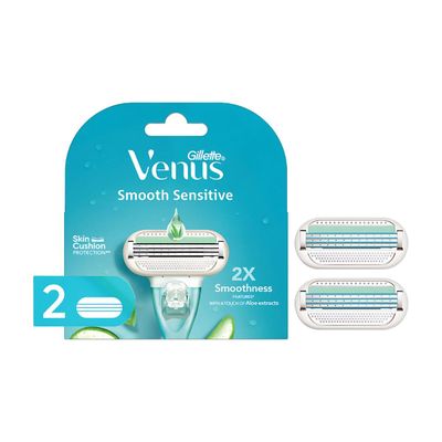 Gillette Venus Hair Removal Razor Blades/Refills/Cartridges for Women - (Aloe Vera Glidestrip)