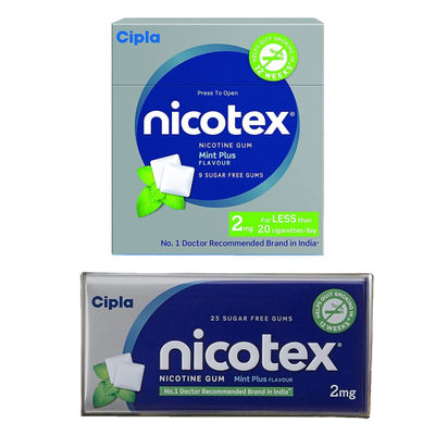Nicotex Mint Plus 2Mg Tin 29Â€™S (29pc) & Nicotex Mint Plus 2 Mg (12pc) Combo