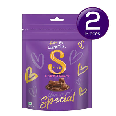 Cadbury Dairy Milk Silk Valentines Chocolate Home Treats Gift Pack 135 g Combo