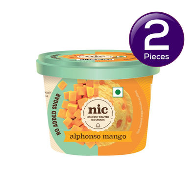 NIC Alphonso Mango Cup | No Added Sugar 100 ml X 2 Combo