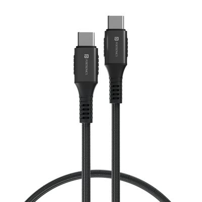 Portronics Konnect 240 C, 240W Type C To Type C 1 Mtr Cable - Black