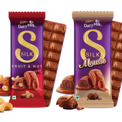 Cadbury Dairy Milk Silk Mousse Chocolate Bar 50 gms & Dairy Milk Silk Fruit & Nut 55 gms Combo