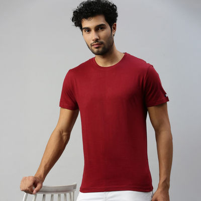 Actimaxx Men Solid Round Neck Pure Cotton T-shirt | Assorted - XL