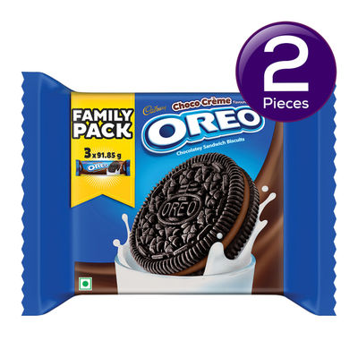 Cadbury Oreo Chocolate Flavour Crème Sandwich Biscuit Family Pack 275.55 g Combo