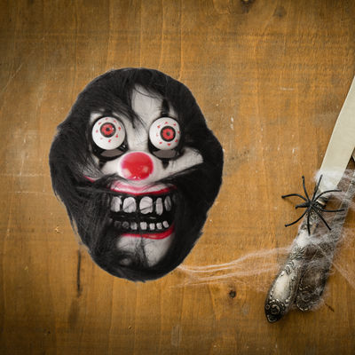 Festvista Halloween Black Ghost Facemask