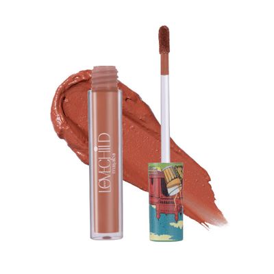 LoveChild Masaba Lip Creme | Nude Brown | Mamma Mia! Lush Matte | Cocoa Butter & Hyaluronic Acid