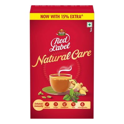 Red Label Natural Care Tea | with 5 Ayurvedic Ingredients