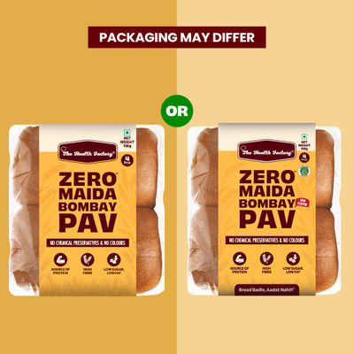 The Health Factory Zero Maida Bombay Pav- Whole wheat