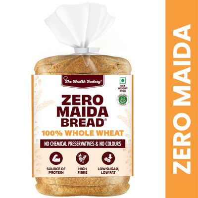 The Health Factory Zero Maida Bread - 100% Whole Wheat