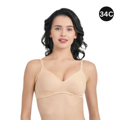 Enamor Women's A042 Side Support Shaper Fab-Cool Cotton Bra|Non Padded|Wirefree | Skin-34C
