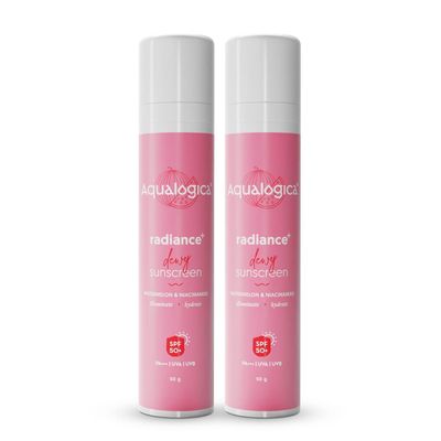 Aqualogica Radiance+ Dewy Sunscreen SPF 50 PA+++ for Oily, Combination & Acne-Prone Skin 50 g Combo