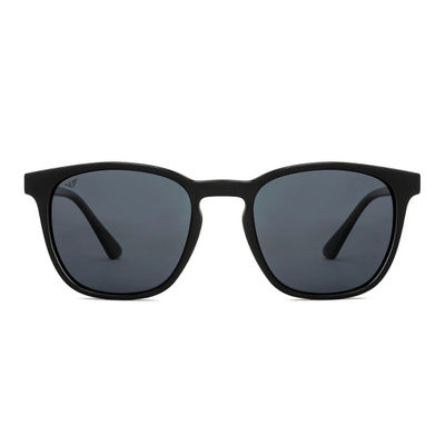 Vincent Chase By Lenskart Unisex Solid Plastic Wayfarer Sunglasses | Black - L