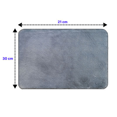 Elegant Weavers Furry Door Mat - Grey