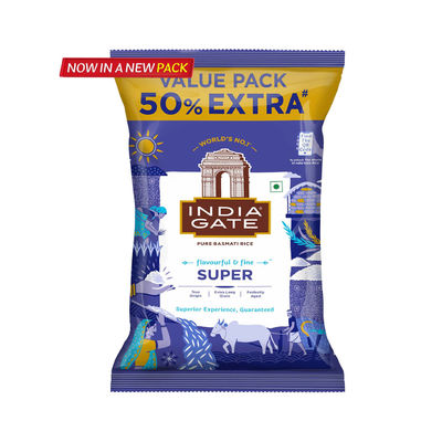 India Gate Flavourful and Fine Super Basmati Rice | Perfectly Aged Rice