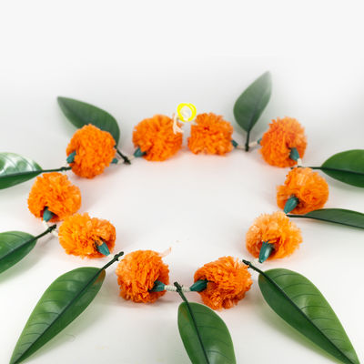 Gullak Auspicious Festive Aam Patta Toran With Orange Marigold