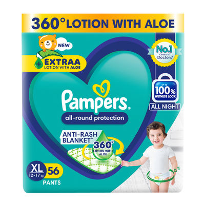 Pampers All Round Protection Pants Diapers For Kids | White | XL (12 - 17 kg)