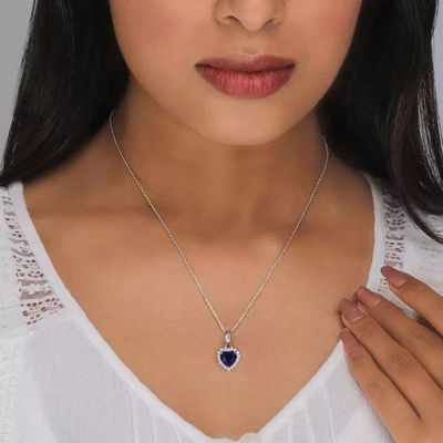 Giva Silver Heart Of The Ocean Pendant With Link Chain
