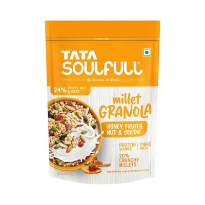 Tata Soulfull Millet Granola, Honey, Fruits, Nuts & Seeds, Breakfast Cereal
