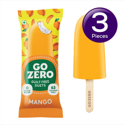 Go Zero Mango Duet Low Calorie Guilt Free Ice Cream Stick 60 ml Combo
