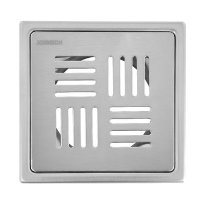 Johnson Ruby 5 x 5 Square Floor DrainSs304 Anti-Rust | Matt | Satin Finish