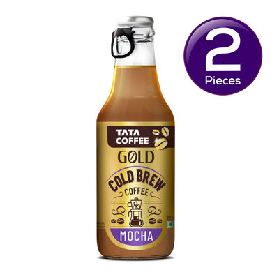 Tata Coffee Gold Cold Brew Coffee Mocha Flavour 200 ml  X 2 Combo