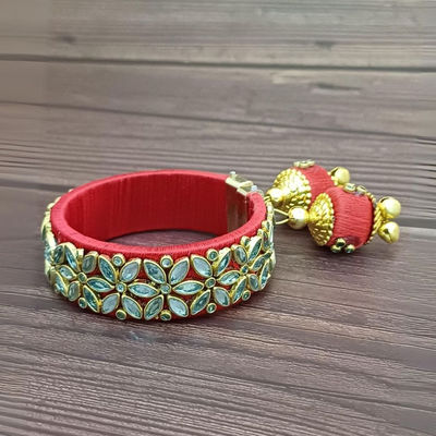 Gullak Gold Embellishments and Kundan Work Bangle - Flexible