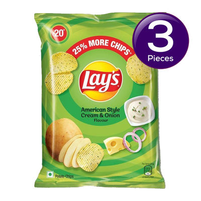 Lay's American Cream & Onion Potato Chips 48 g Combo