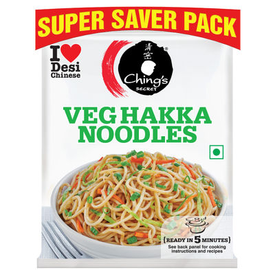 Ching's Secret Veg Hakka Noodles, Cooks In 5-7 mins, Just Soak & Drain
