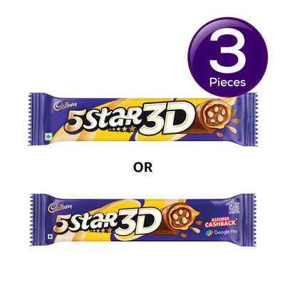 Cadbury 5 Star 3D Chocolate Bar 42 g Combo