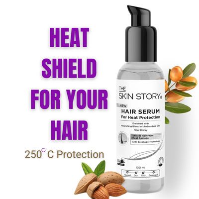 The Skin Story Heat Protection Hair Serum With UV Protection Adds Shine Anti-Frizz & Anti-Breakage