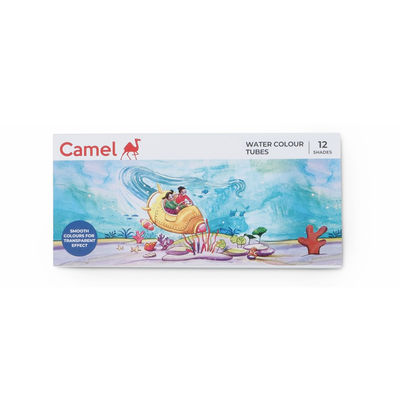 Camel Student Water Colours Assorted Pack Of Tubes, 12 Shades In 5Ml