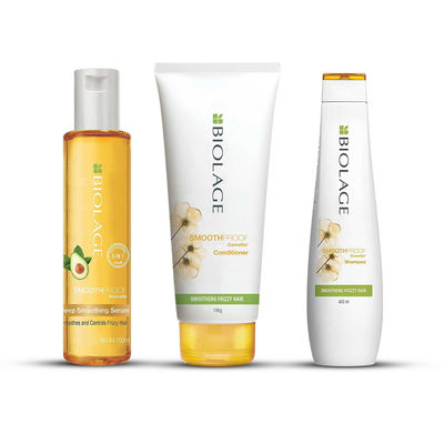 Biolage Smoothproof Shampoo (400ml) & Biolage Smoothproof Conditioner (196g) & Biolage Smoothproof Serum (100ml) Combo