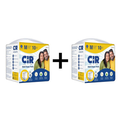 CIR Adult Diaper ( Pants, M , 75-100 cm) 10 pc X 2 Combo