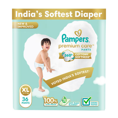 Pampers Premium Care Diaper Pant For Kids | White | XL (12 - 17 kg)