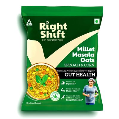 ITC Right Shift Masala Oats, Spinach & Millets | High Protein & Fibre, No preservative