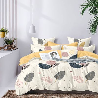 Elegant Weavers Printed Double Bedsheet with 2 Pillow Cover - Zade | 220cm x 240cm