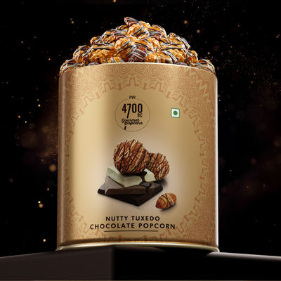 4700BC Nutty Tuxedo Chocolate Popcorn Tin