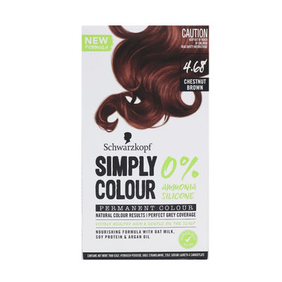 Schwarzkopf Simply Color Permanent Hair Colour 4-68 Chestnut Brown