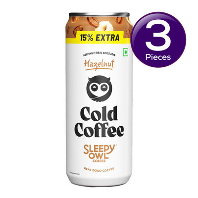 Sleepy Owl Cold Coffee Can - Hazelnut 200 ml Combo