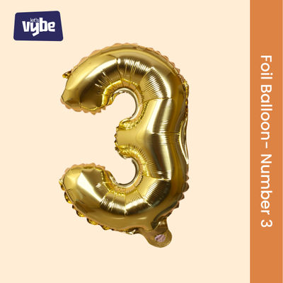 Let's Vybe Foil Balloon Number 3