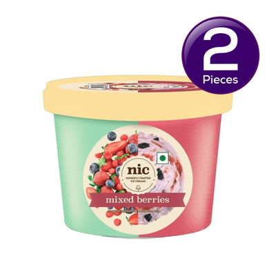 NIC Mixed Berries Ice Cream Cup 100 ml X 2 Combo