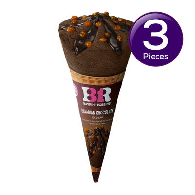 Baskin Robbins Bavarian Chocolate Ice Cream Cone 110 ml Combo